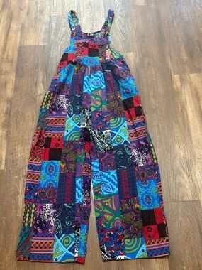 Patchwork Multicolor Wide-Leg Jumpsuit